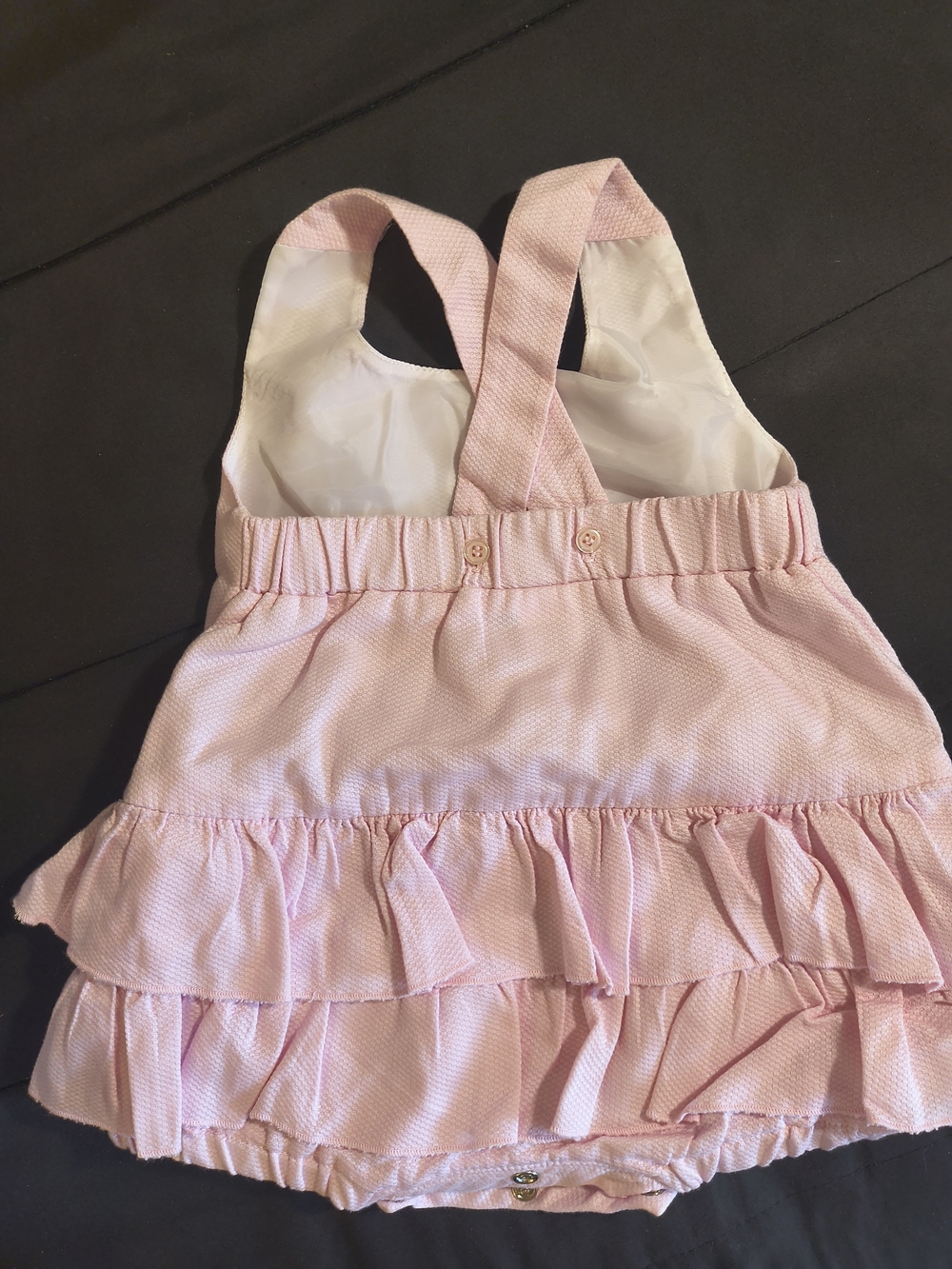 Pink Ruffle Baby Romper - Picture 2 of 6